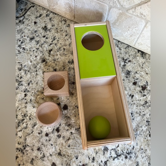 LovEvery Sliding Box, Wooden Ball, Cup and Square Ball Nester - Picture 7 of 13